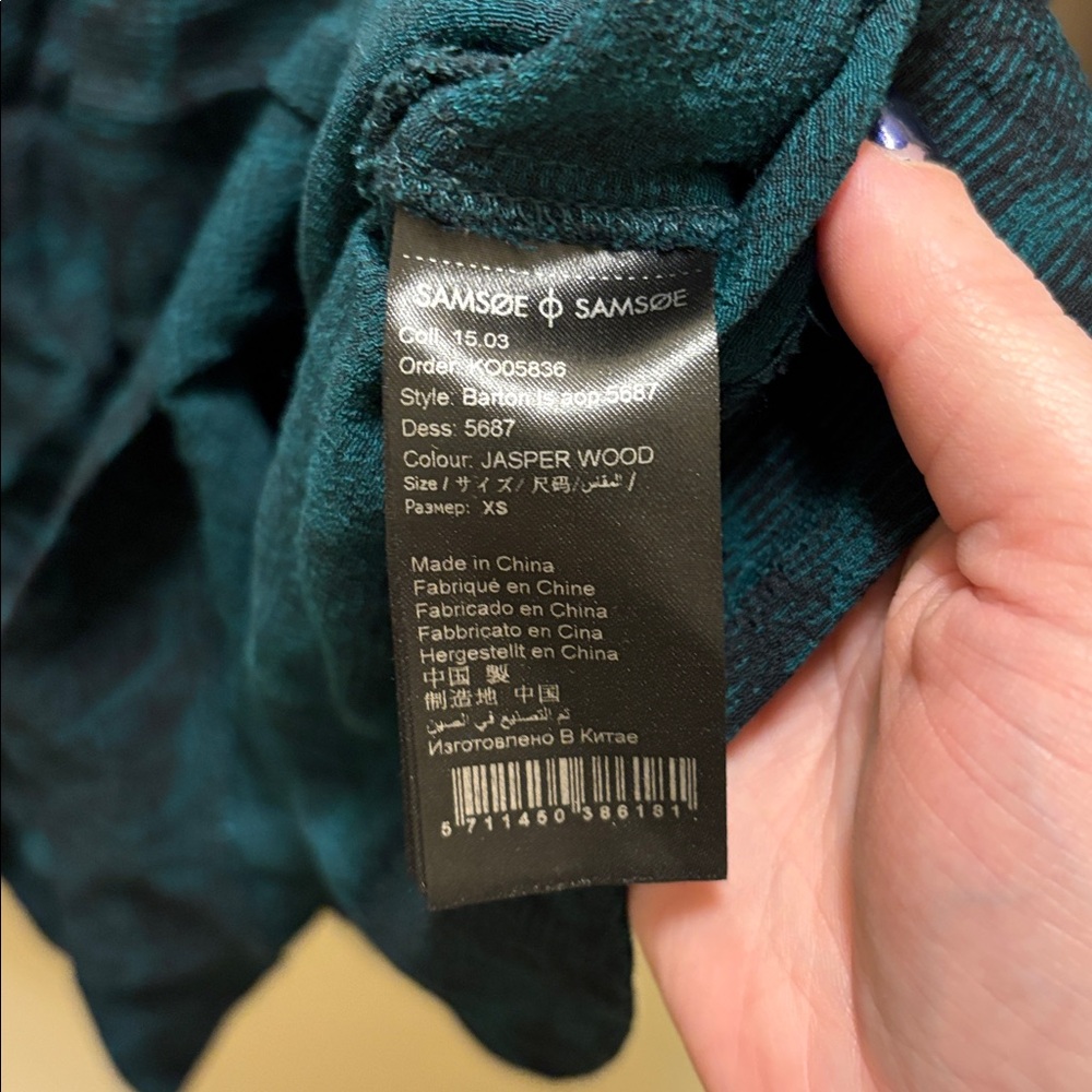 Samsoe Samsoe Green Patterned Blouse - image 3